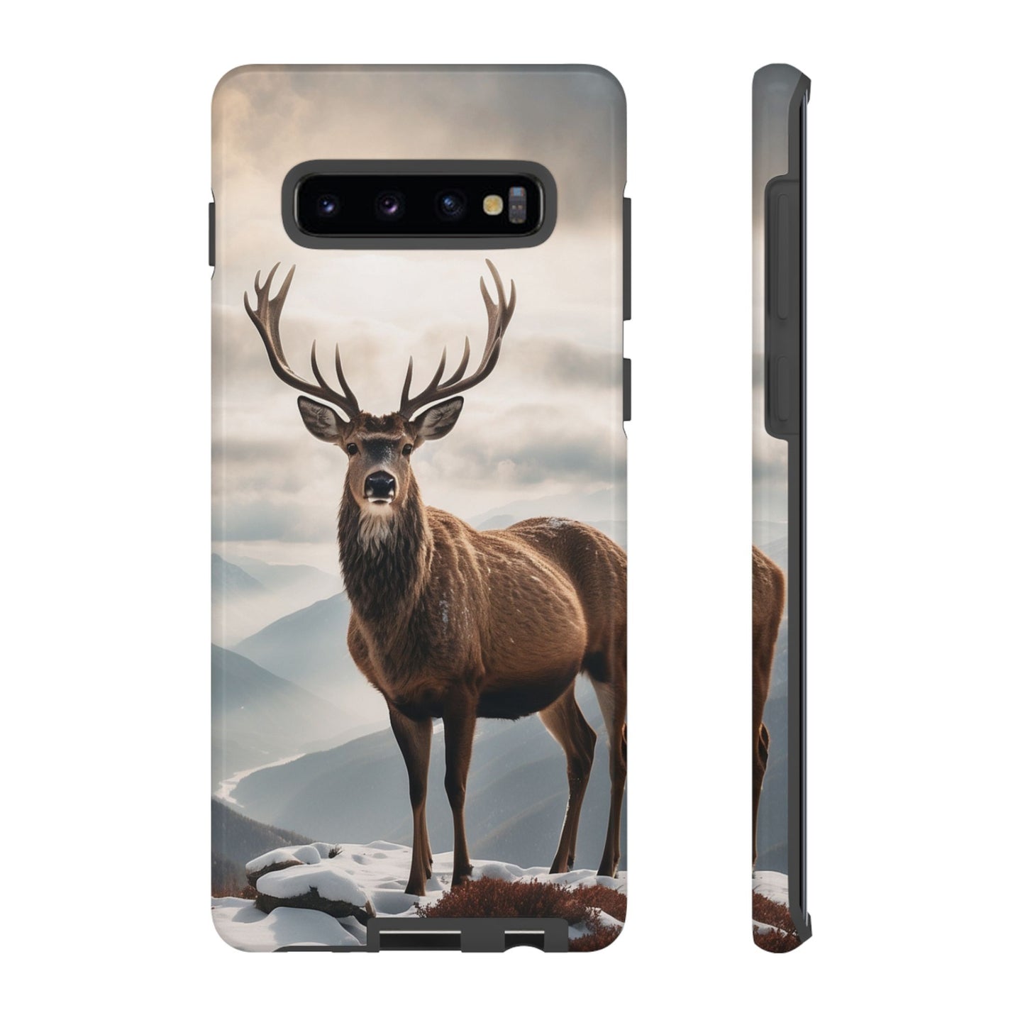 Alpine Majesty: Stag in Snow – Samsung Galaxy Case