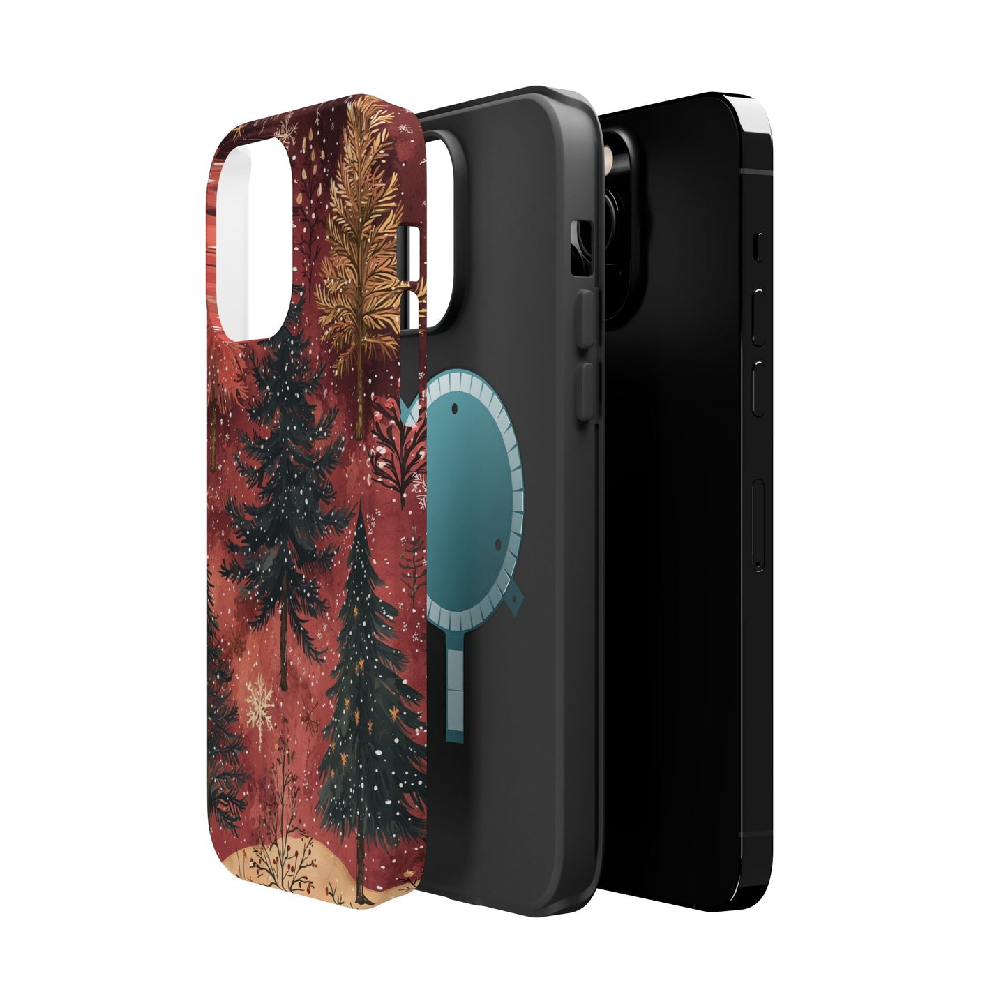 Rustic Red Winter Forest - MagSafe iPhone Series Case