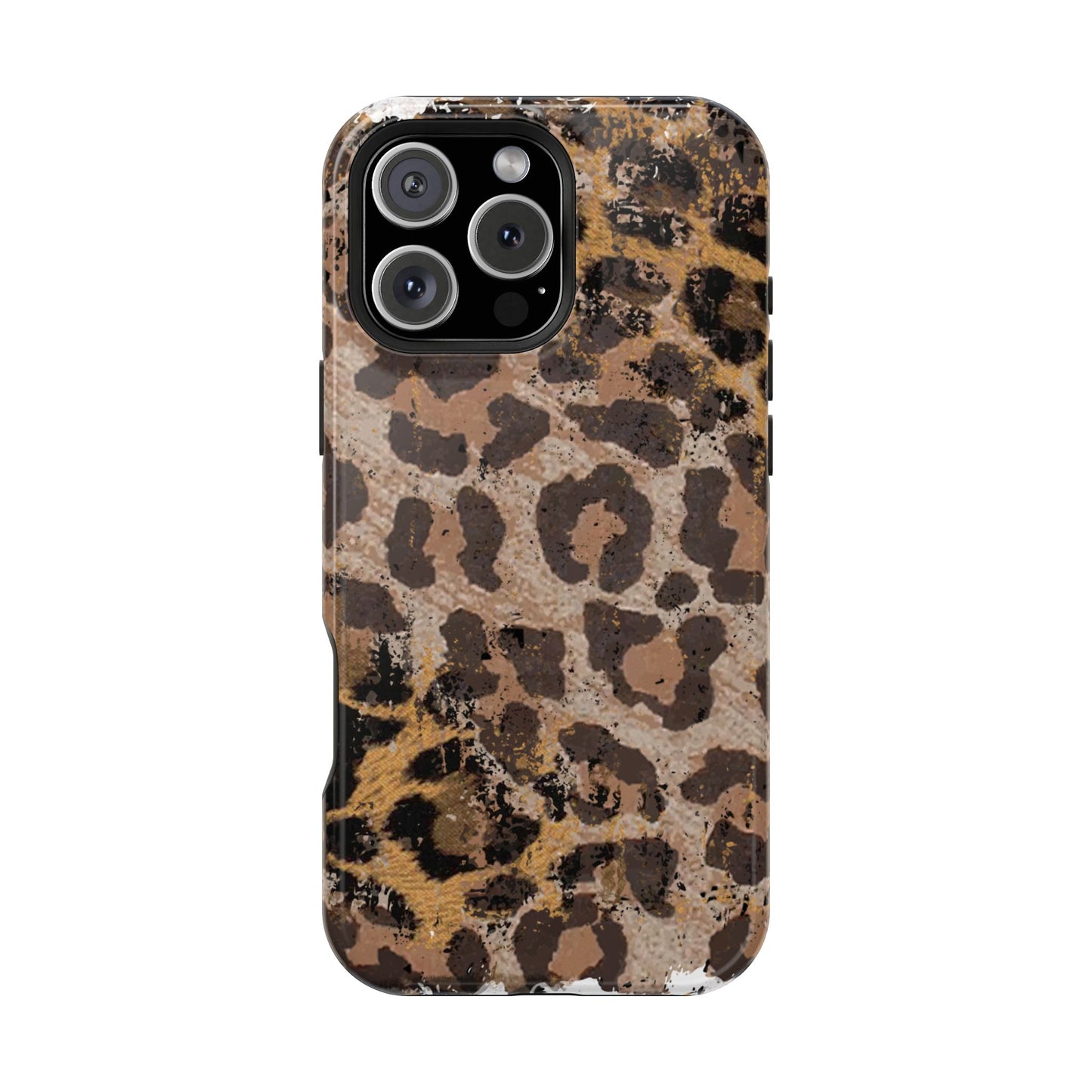 Vintage Distressed Leopard Print - MagSafe iPhone Series Case