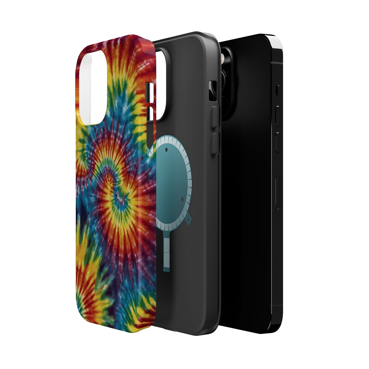 Retro Rainbow Tie-Dye MagSafe Case – Swirl Design