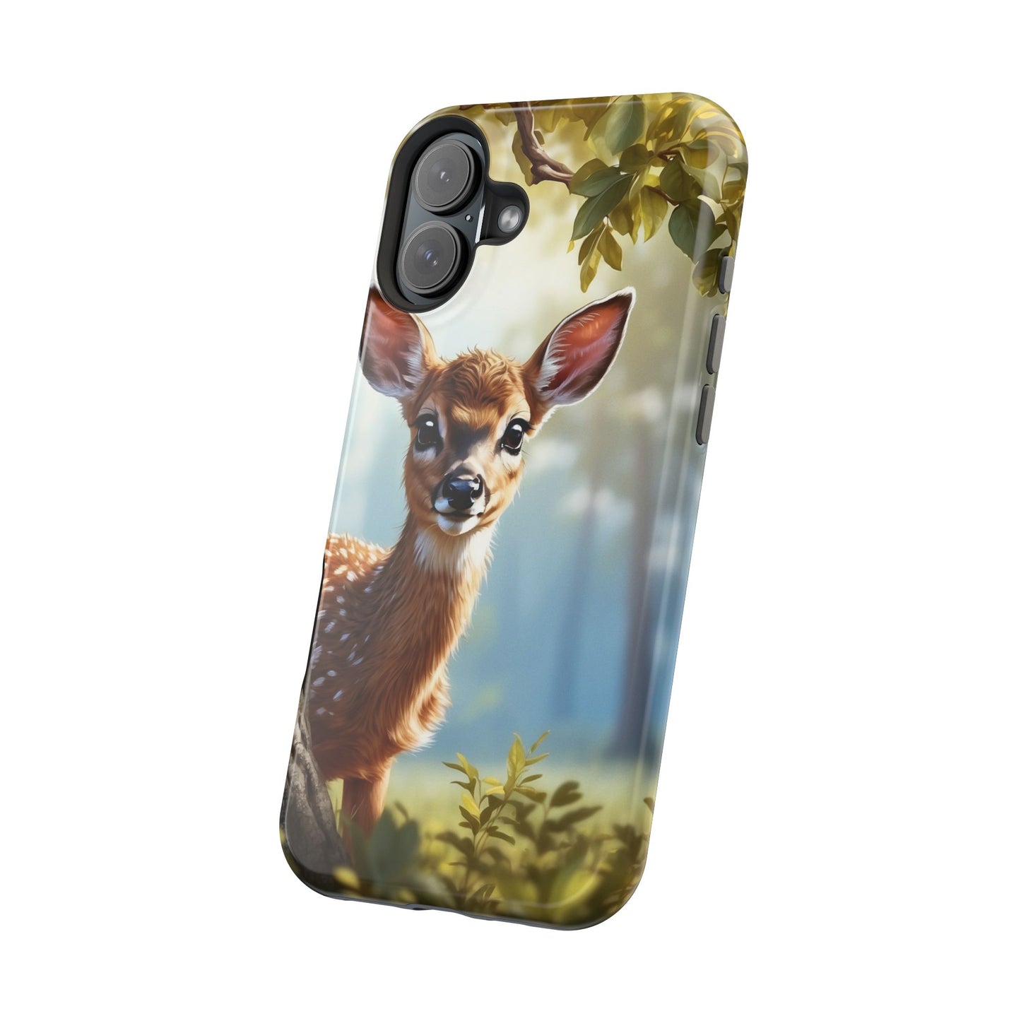 Whimsical Fawn in a Sunlit Forest MagSafe iPhone Case