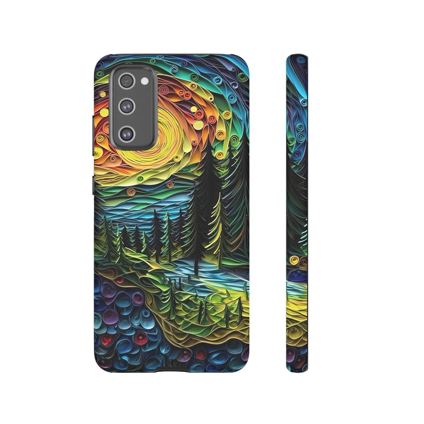 Radiant Forest Sunset Samsung Galaxy Case – Artistic Landscape Design