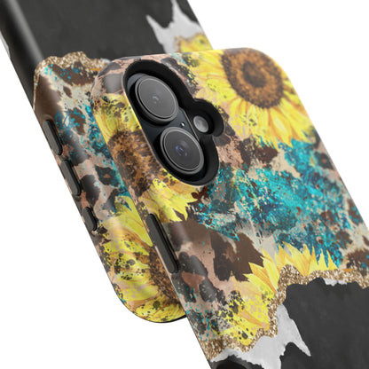 Rustic Sunflower Leopard Glam - MagSafe iPhone Series Case