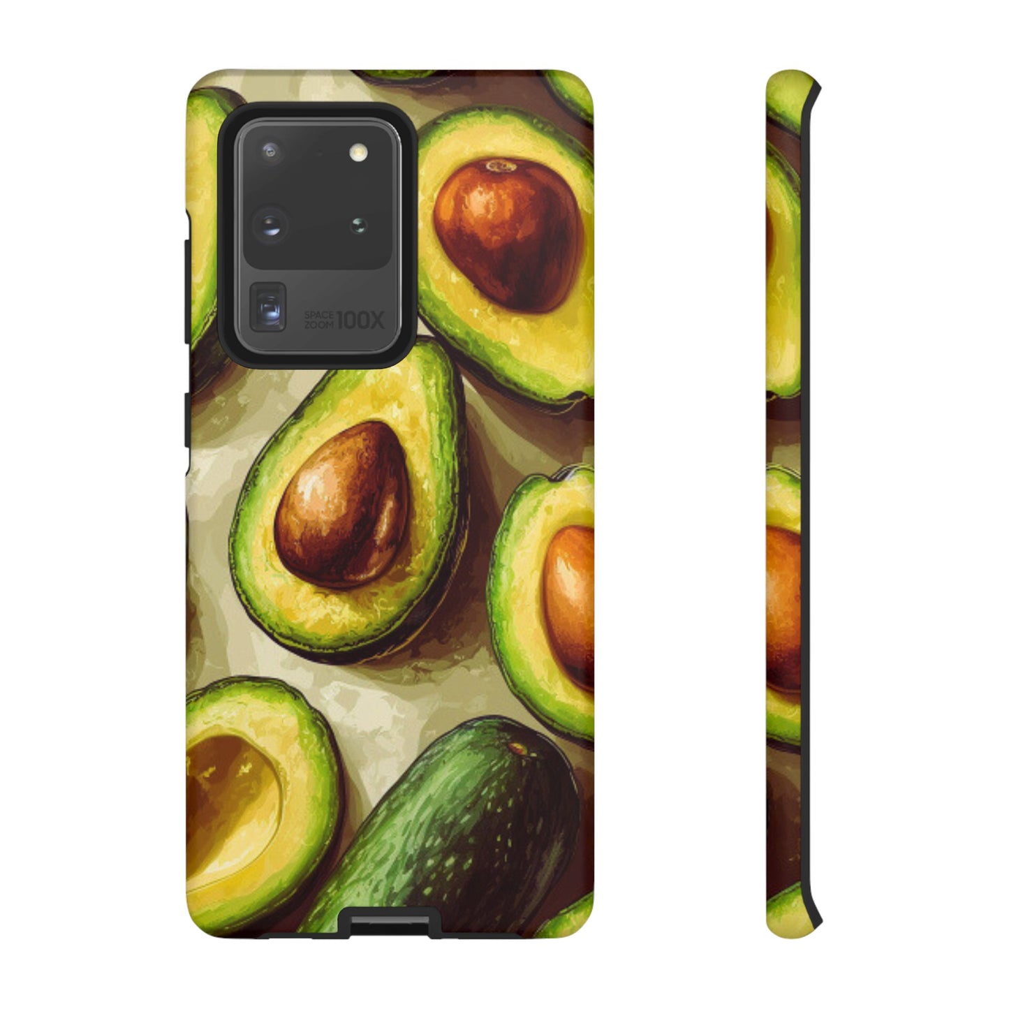 Realistic Avocado Samsung Galaxy  Case – Detailed Green Fruit Design, Shockproof Protection