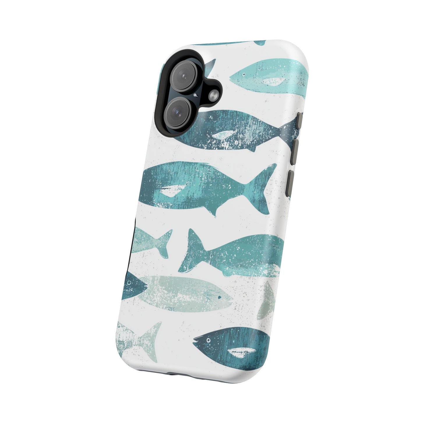 Vintage Blue Fish Print - MagSafe iPhone Series Case