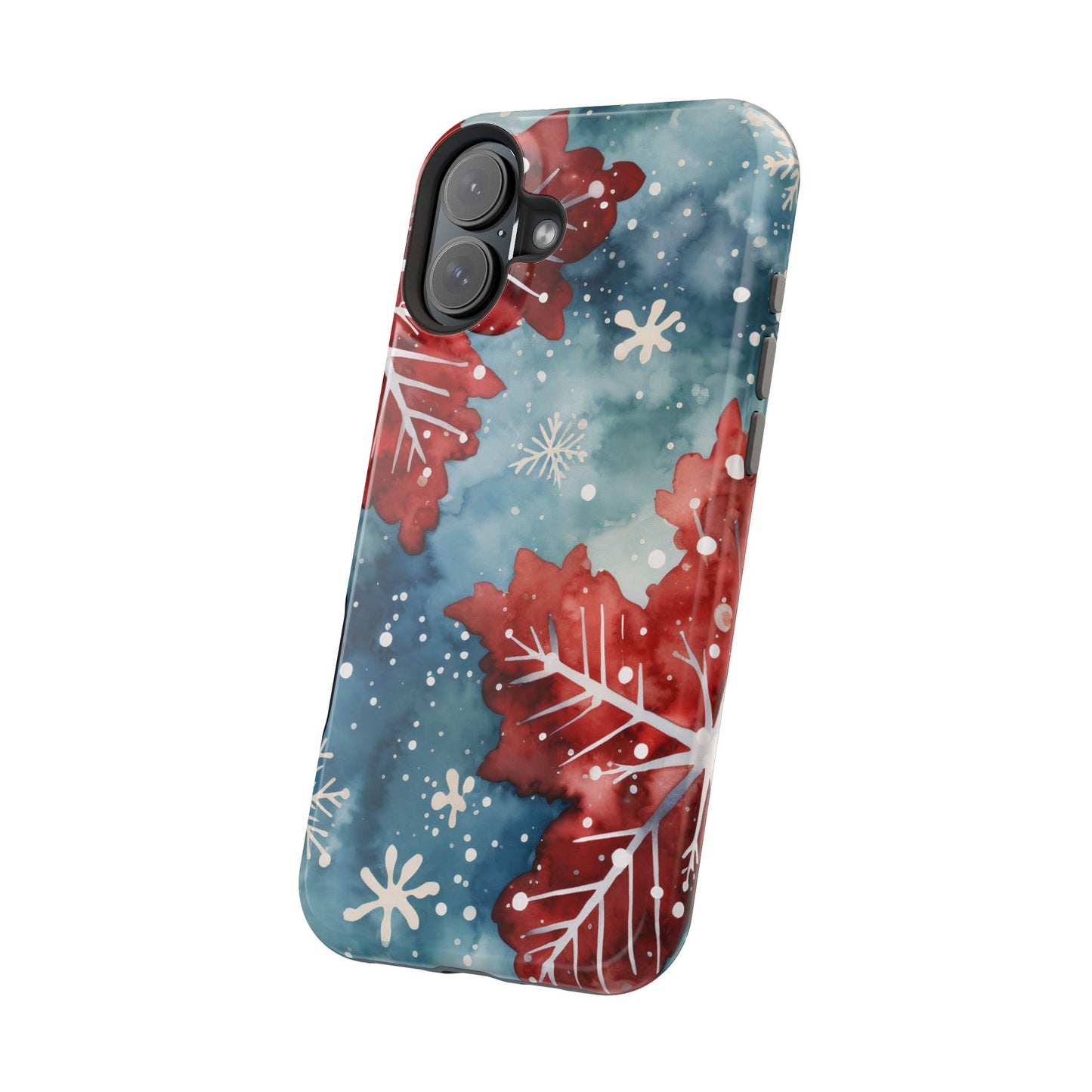 Crimson Snowflake Charm – MagSafe iPhone Case