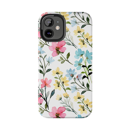 Watercolor Floral Bliss – iPhone Series Case with Pastel Flower Design