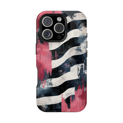 MagSafe iPhone Case: Blood Zebra – Bold Red & Black Pattern