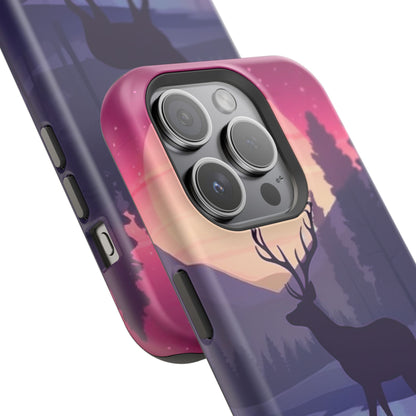 Twilight Elegance: Stag Reflection – MagSafe iPhone Case