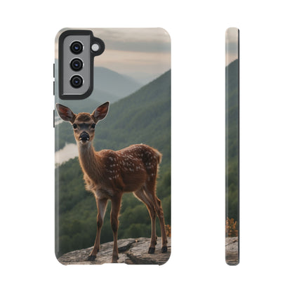 Majestic Fawn Overlooking Mountain Vista Samsung Galaxy Case