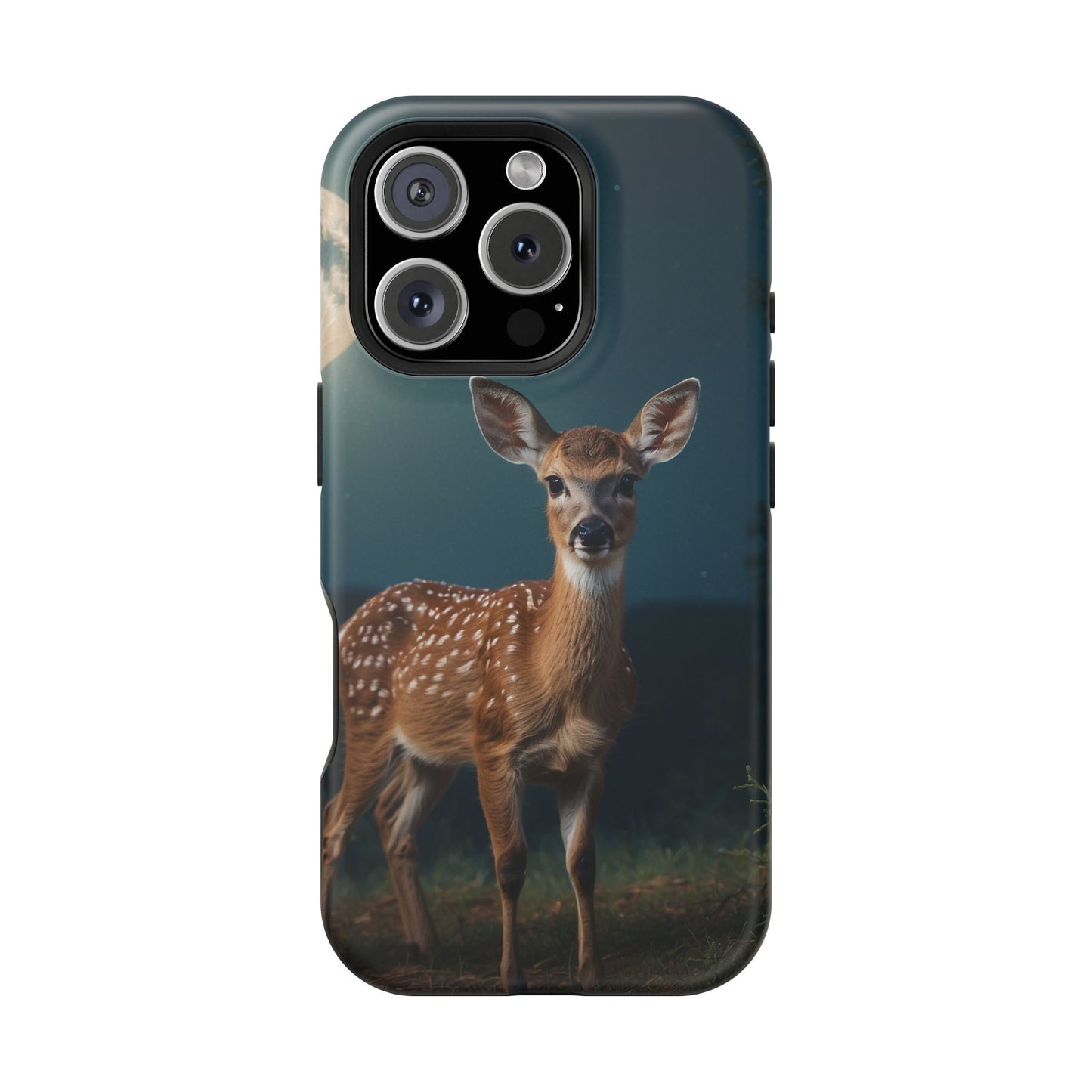 MagSafe-Compatible iPhone Case – Mystic Fawn Under the Moonlit Sky