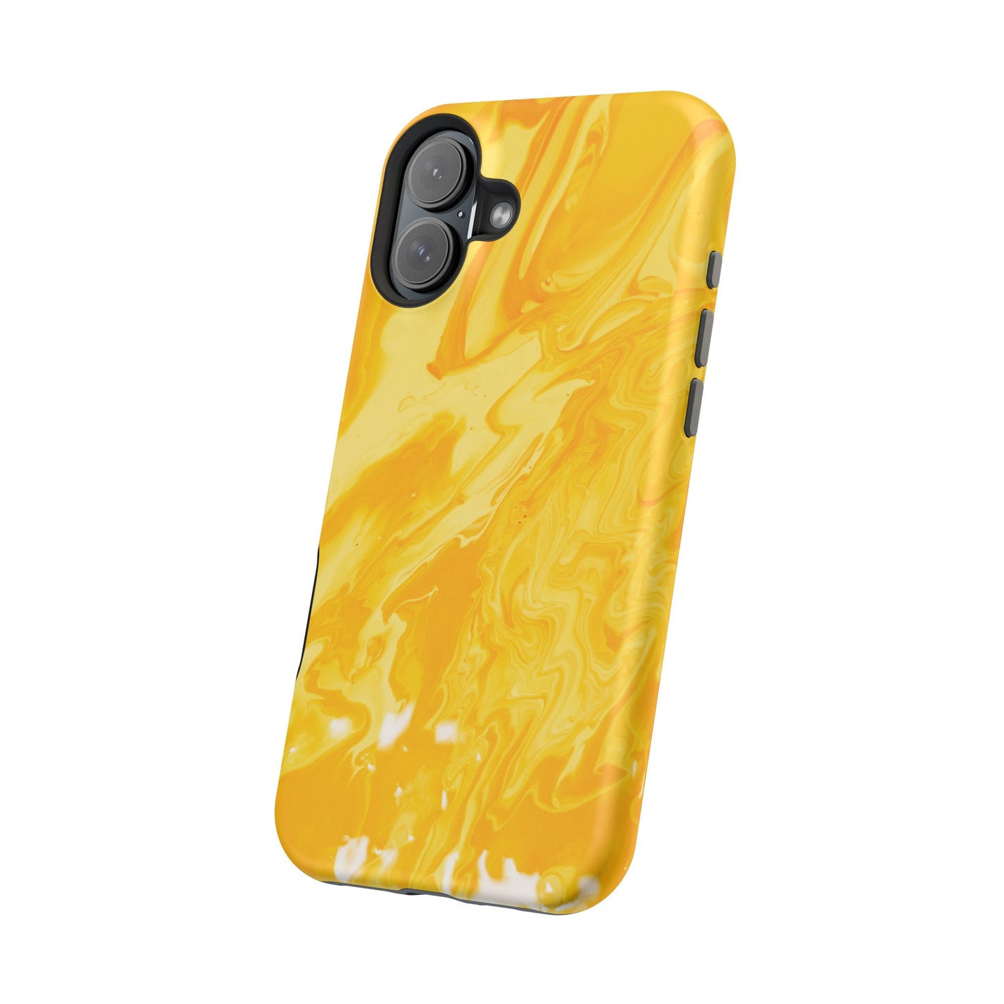 Luxe Yellow Marble MagSafe iPhone Case – Bold Golden Elegance with Magnetic Precision