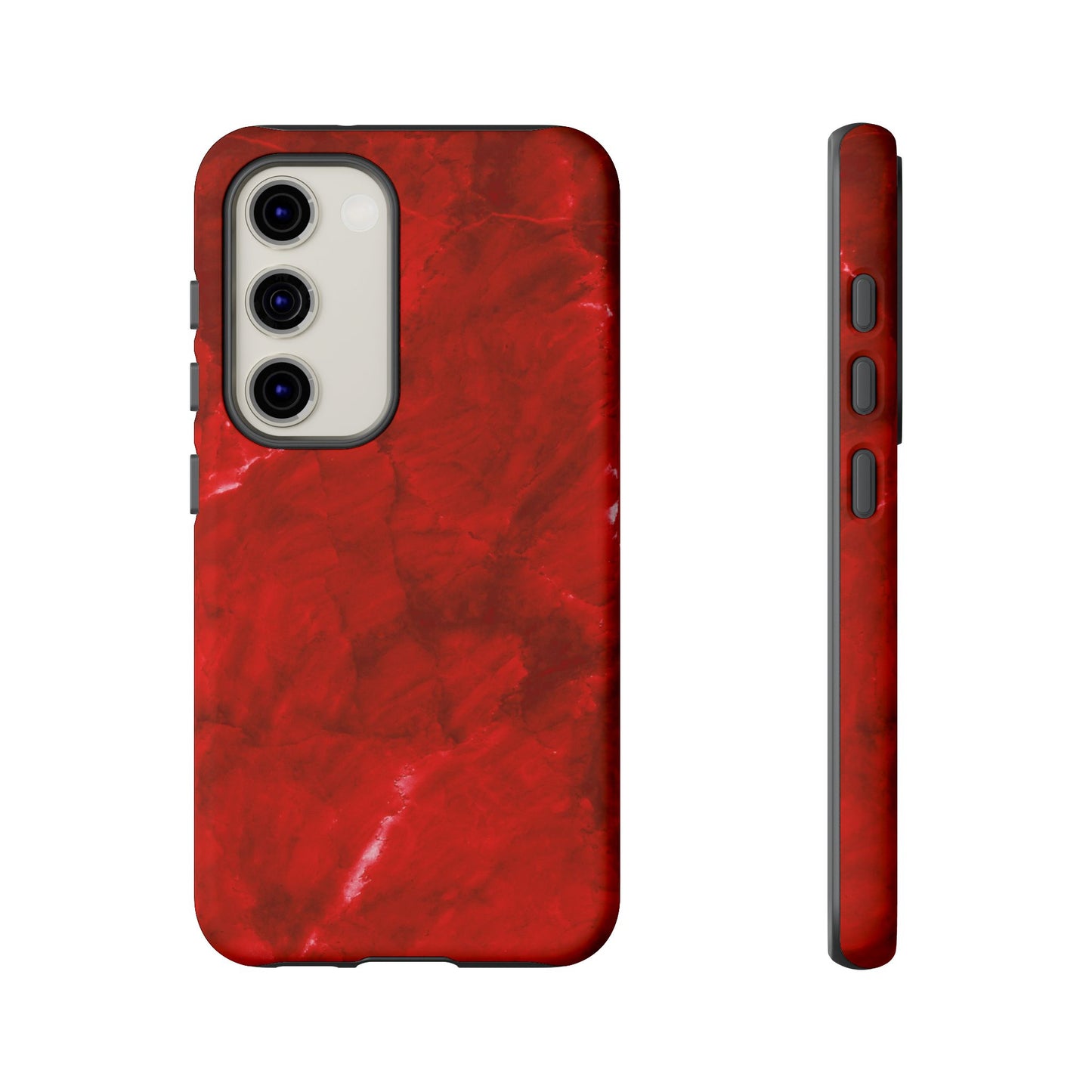 Bold Red Marble Samsung Galaxy Case – Luxe Modern Design with Vibrant Finish