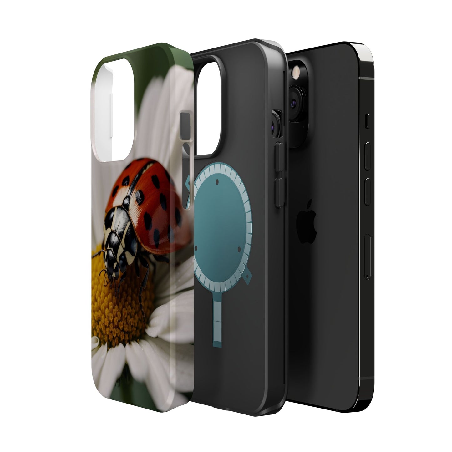 MagSafe iPhone Case: Ladybug on White Daisy