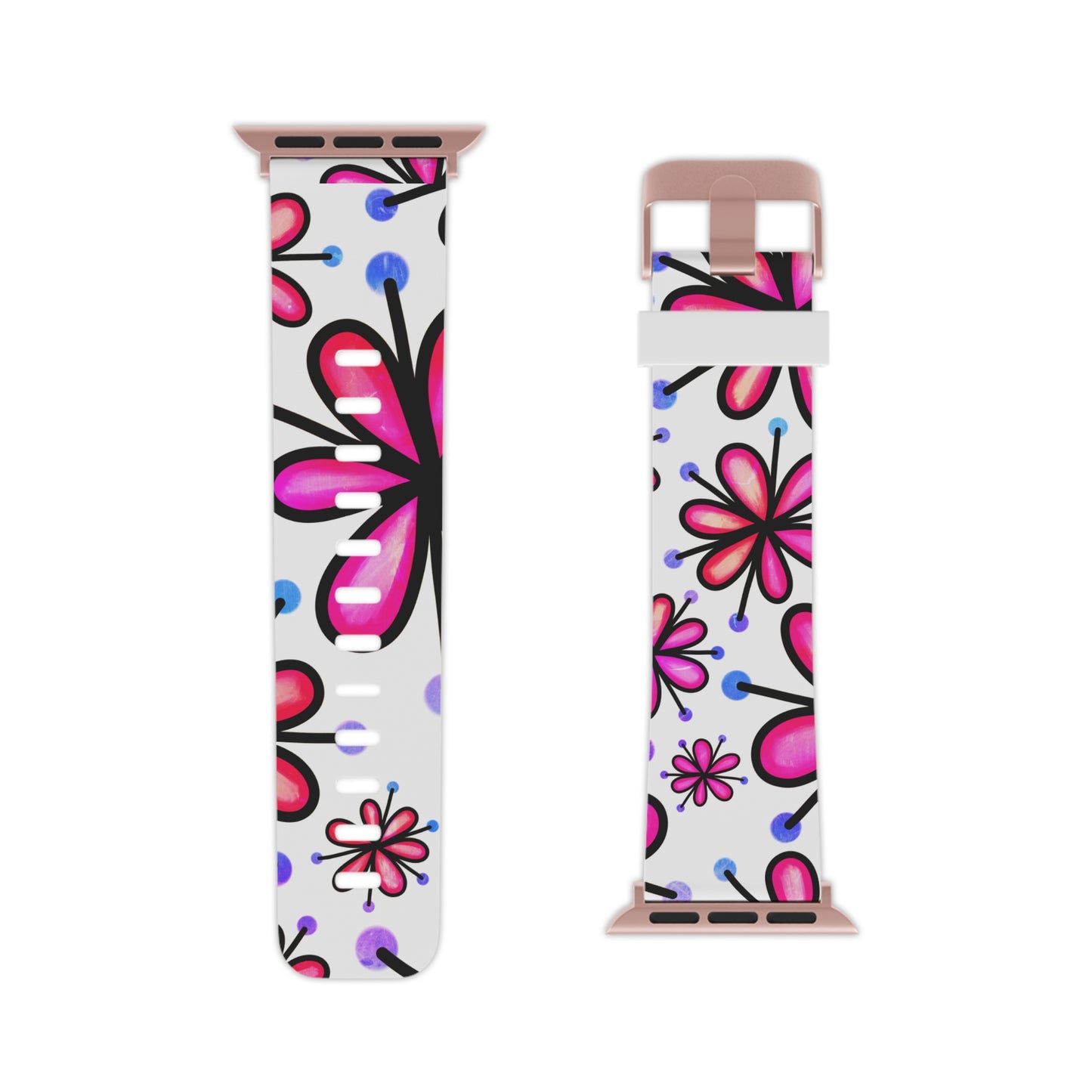  Pink Retro Bloom Apple Watch Band