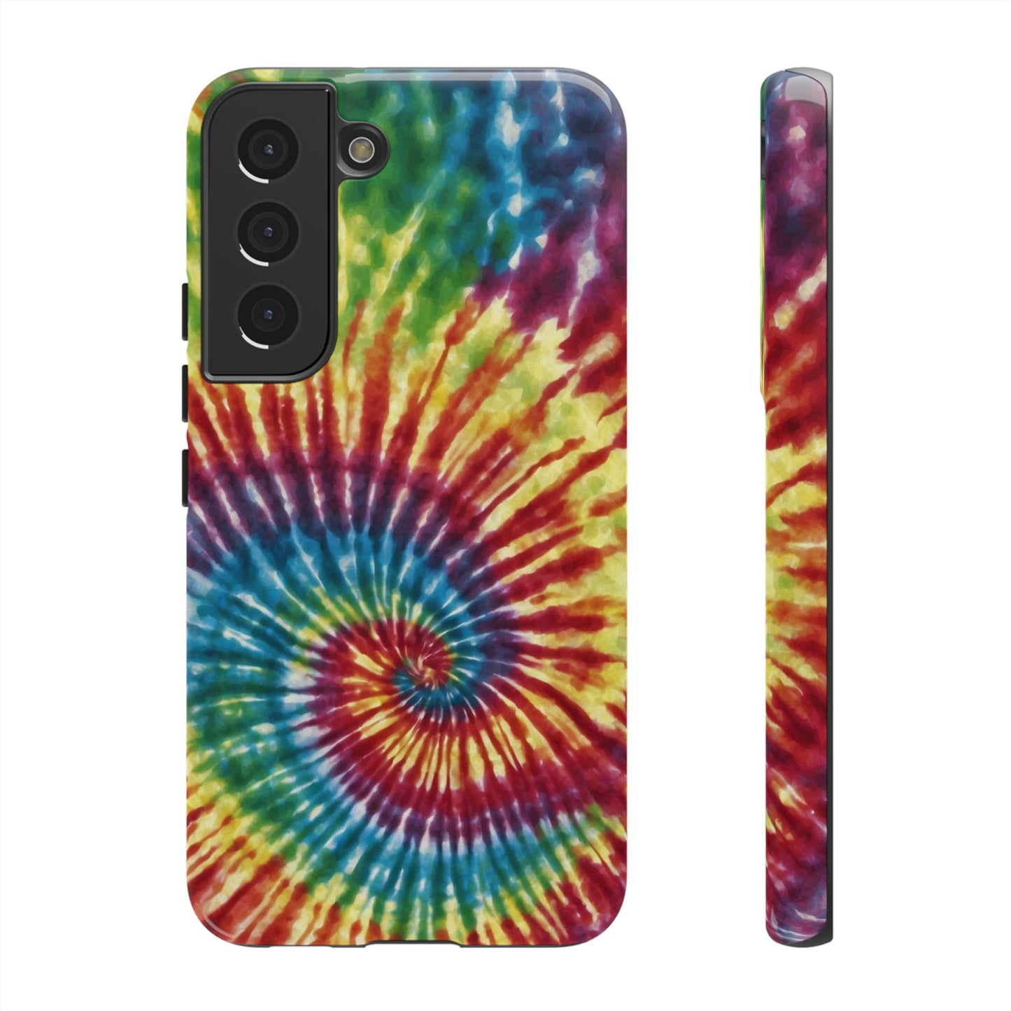 Colorful Retro Tie-Dye Samsung Galaxy Case – Spiral Rainbow Design