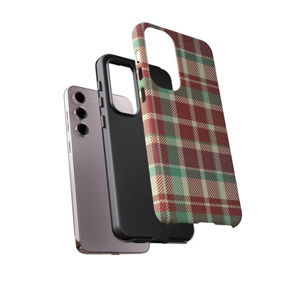 Vintage Plaid in Red & Cream – Samsung Galaxy Case with Timeless Style