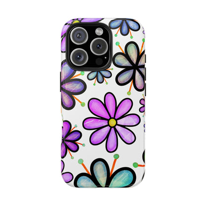 Whimsical Lavender Floral iPhone Case – Ultra-Slim, High-Gloss Finish