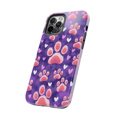 Bold Paw Print iPhone Case - Vibrant Pet-Themed Protective Cover