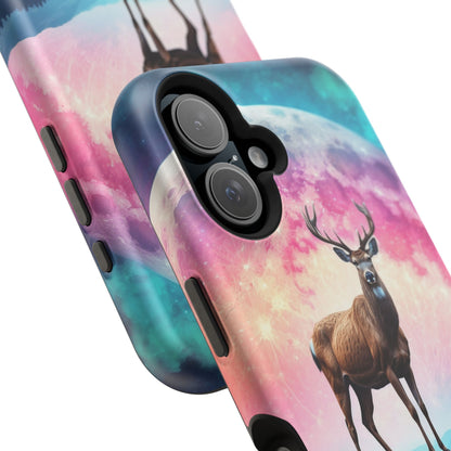 Vibrant Stag in Bloom – MagSafe iPhone Case