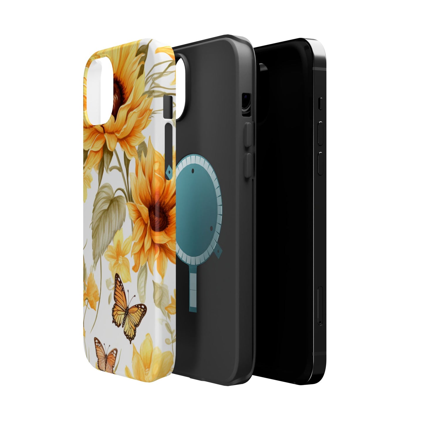 Sunflower & Butterfly Bliss - MagSafe iPhone Series Case