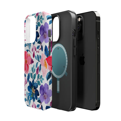 Mystic Bloom – MagSafe Case with Vibrant Watercolor Florals