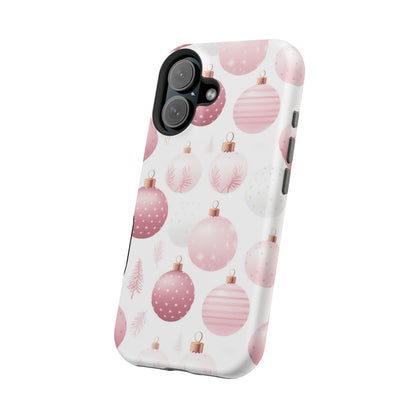 MagSafe iPhone Case: Merry in Pink – Christmas Balls