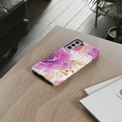 Radiant Purple & Gold Floral - Samsung Galaxy Series Case