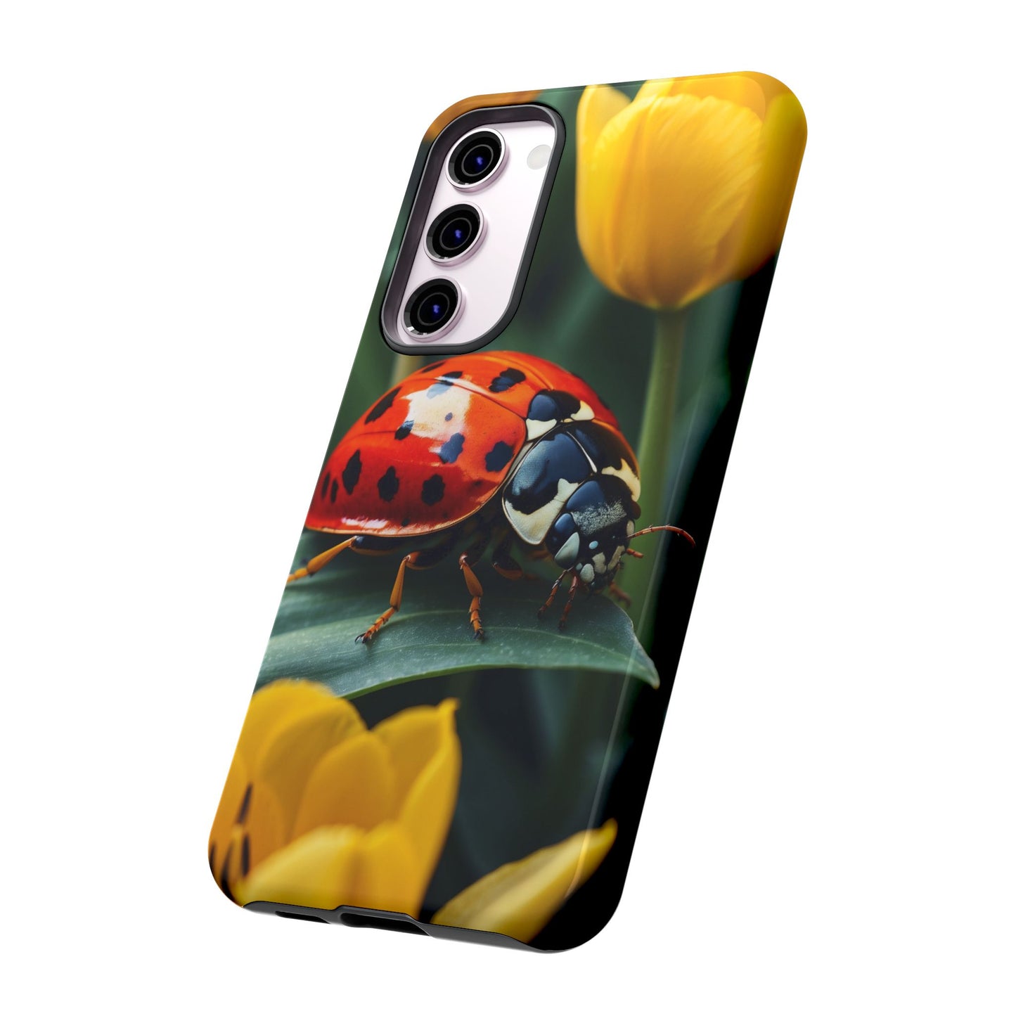 Samsung Galaxy Case: Vibrant Ladybug Amidst a Lush Yellow Flower Garden