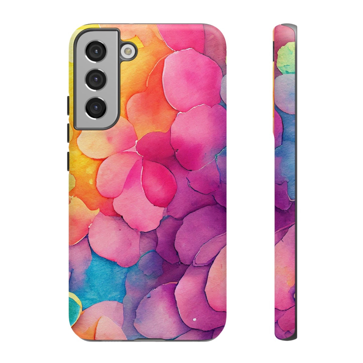 Sunset Petals Watercolor Samsung Galaxy Case – Slim Design, Glossy Finish