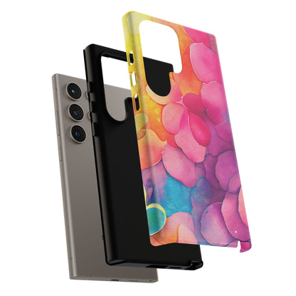 Sunset Petals Watercolor Samsung Galaxy Case – Slim Design, Glossy Finish