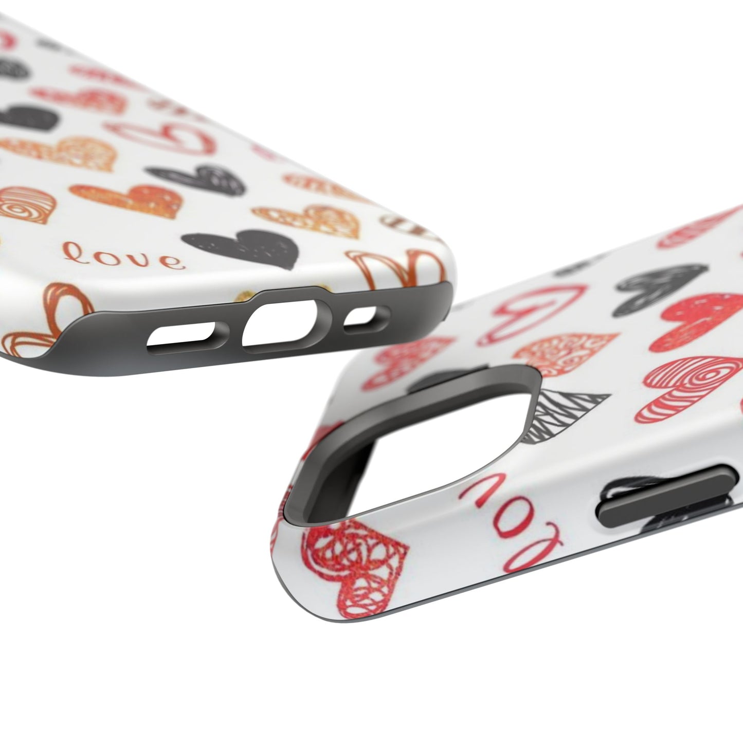 MagSafe Case: Hand-Drawn Hearts & Love