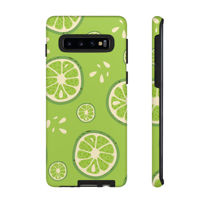 Zesty Lime Splash Tough Samsung Galaxy Case – Fresh Citrus Design, Dual-Layer Protection