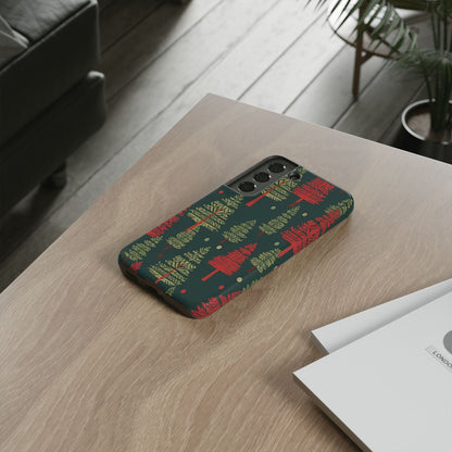 Retro Christmas Trees Pattern - Samsung Galaxy Series Case