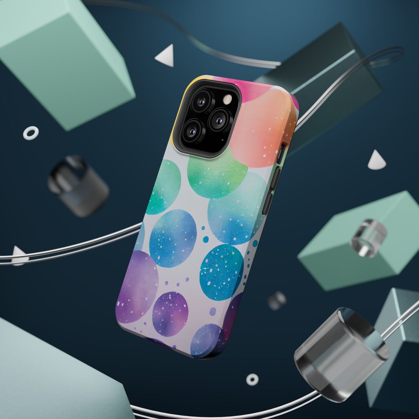 Pastel Galaxy Bubbles  MagSafe iPhone Case – Slim Design, Glossy Finish