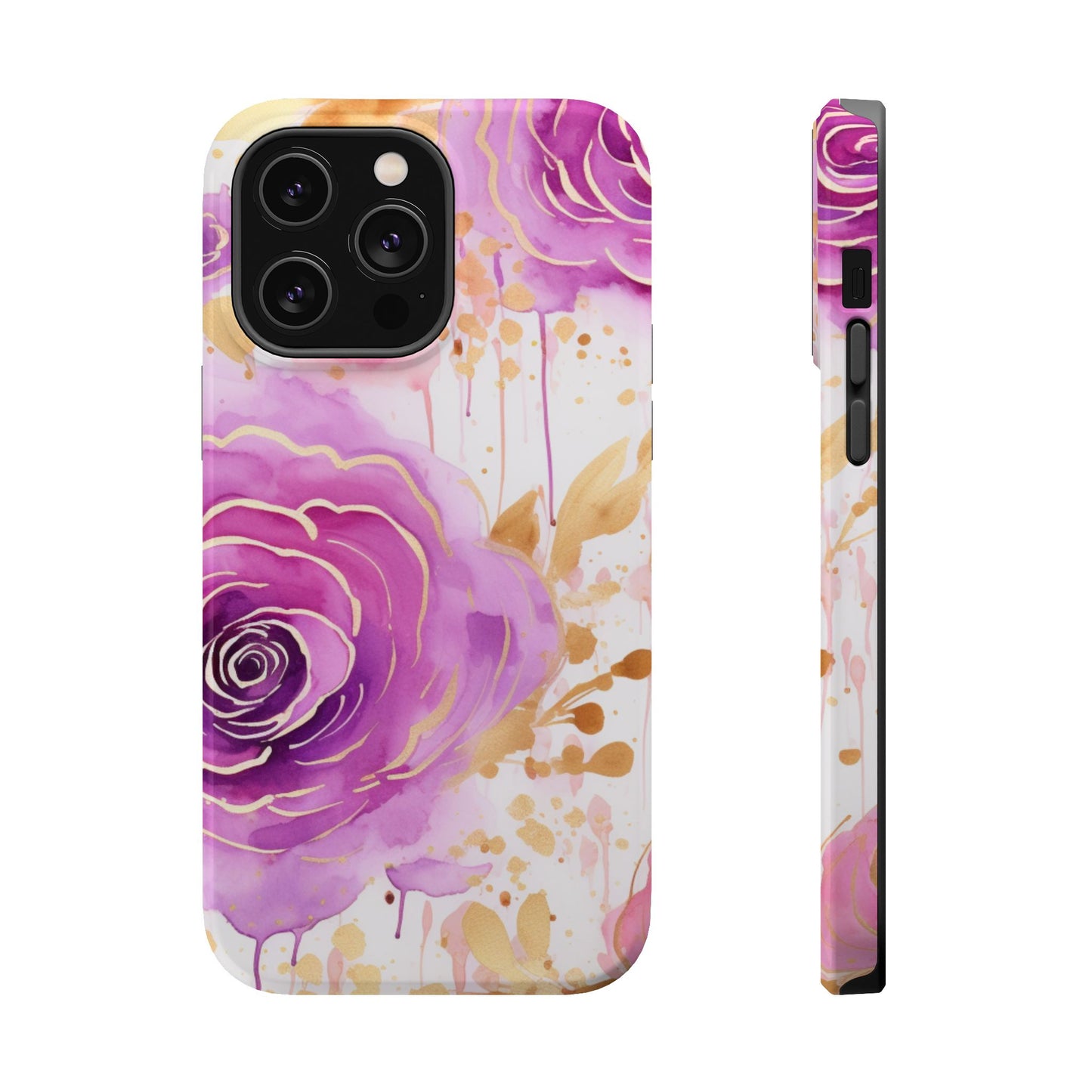 Radiant Purple & Gold Floral - MagSafe iPhone Series Case