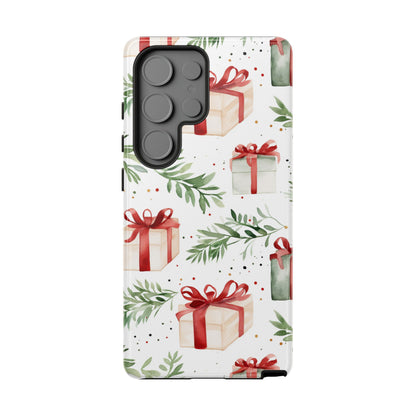 Watercolor Holiday Gifts & Greenery - Samsung Galaxy Series Case