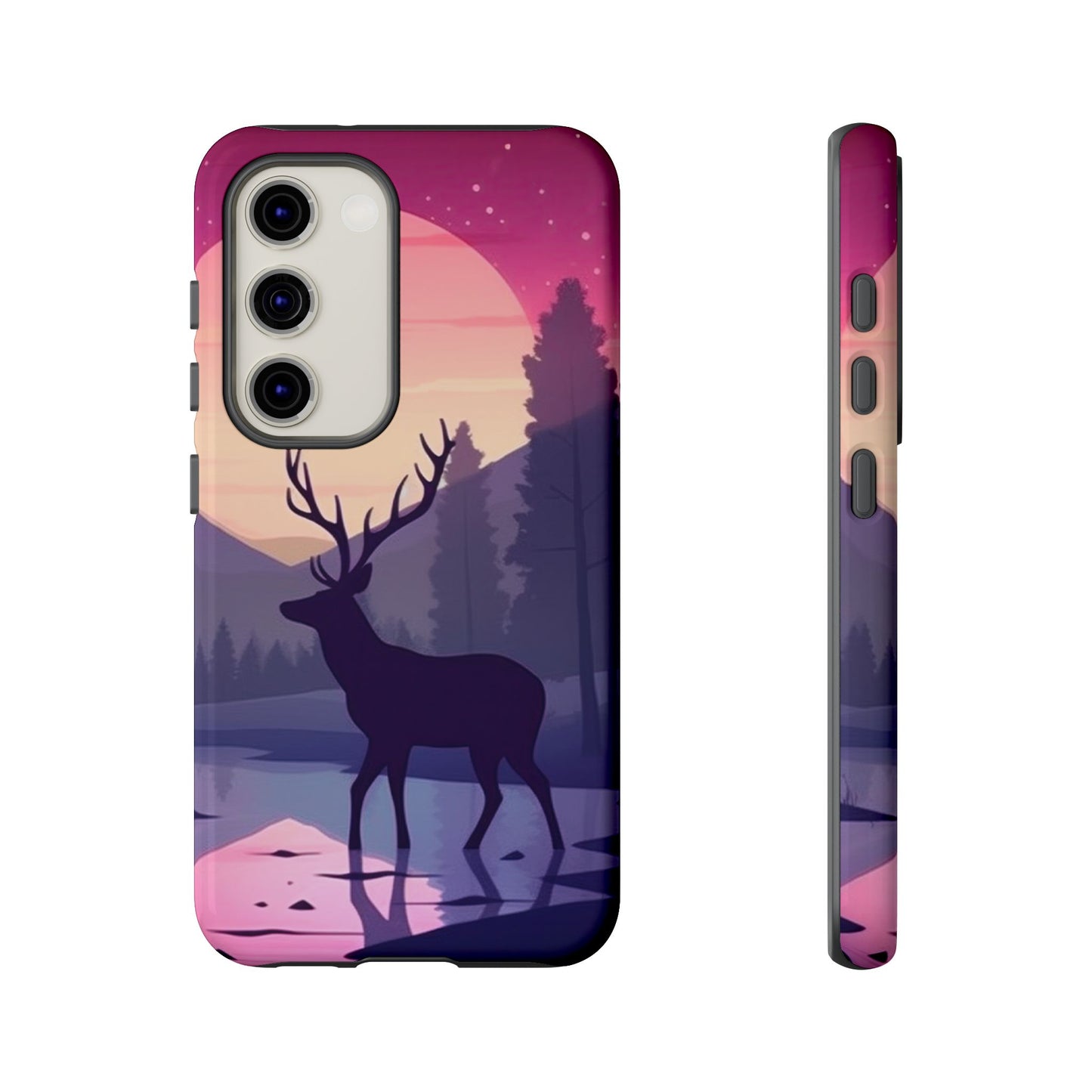 Twilight Elegance: Stag Reflection – Samsung Galaxy Case