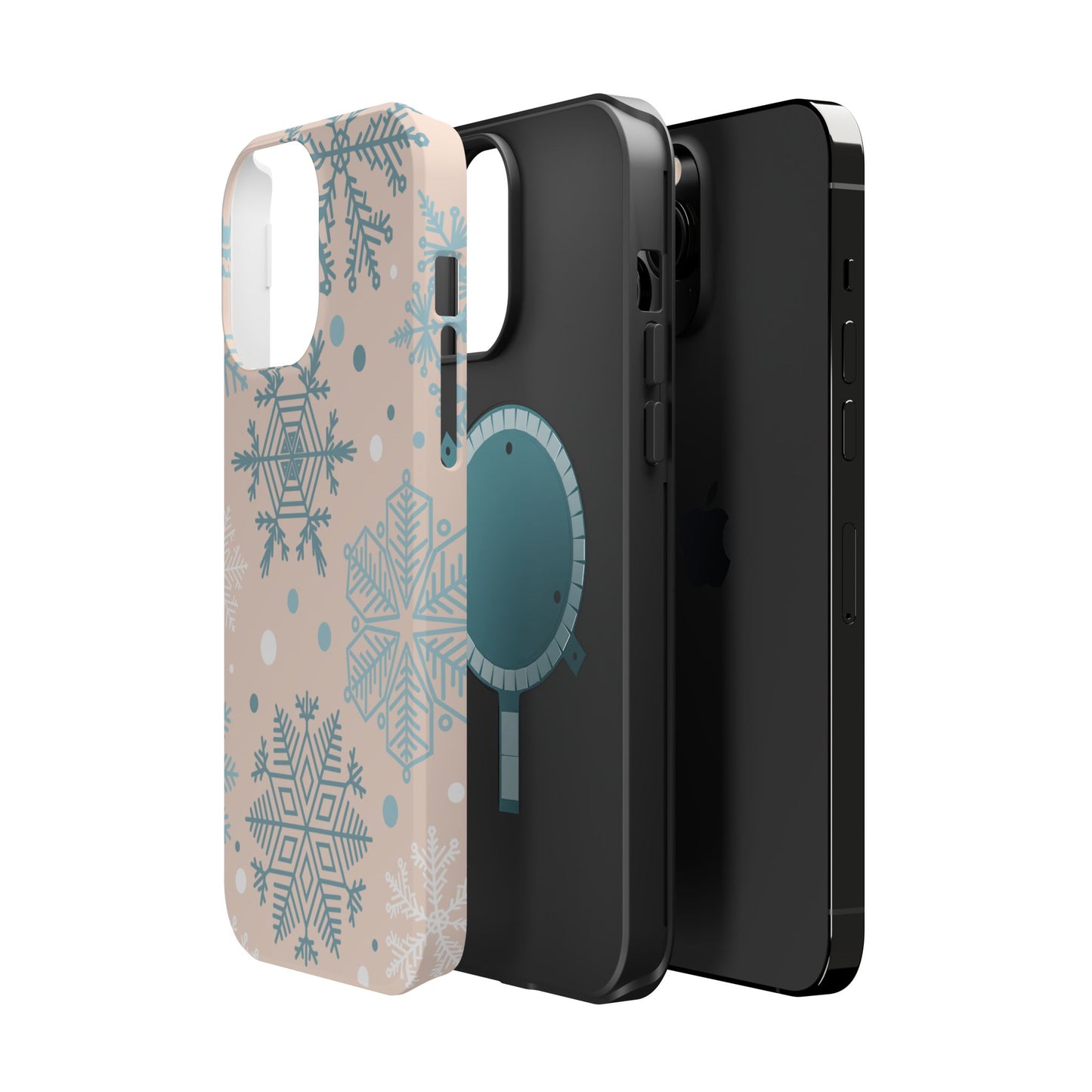 Winter Snowflakes MagSafe iPhone Case – Shockproof, Smooth Matte Finish, Dual-Layer Protection