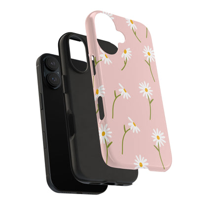 Daisy Delight Tough iPhone Case – Cute Floral Design with Dual-Layer Protection