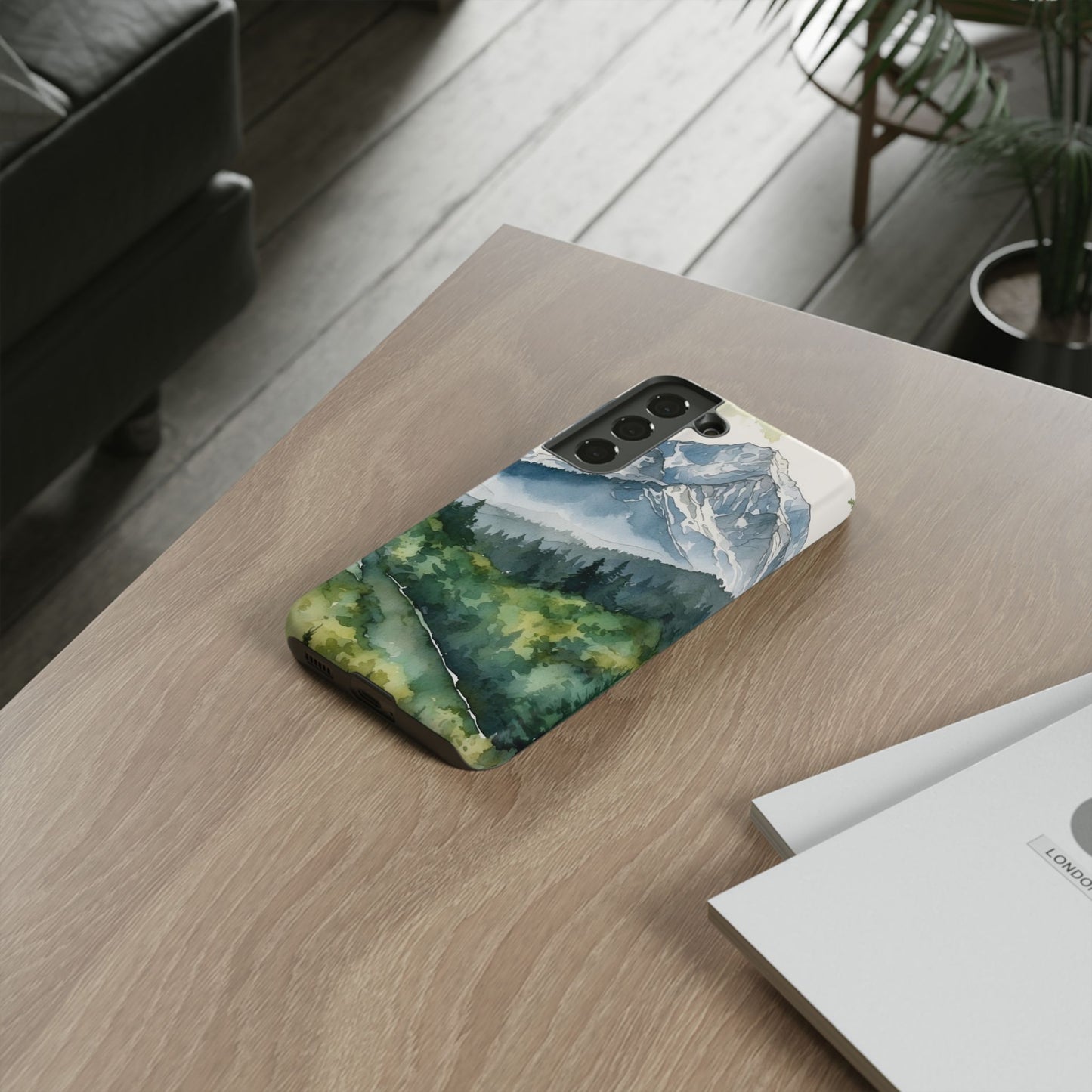 Watercolor Alpine Mountainscape - Samsung Galaxy Case