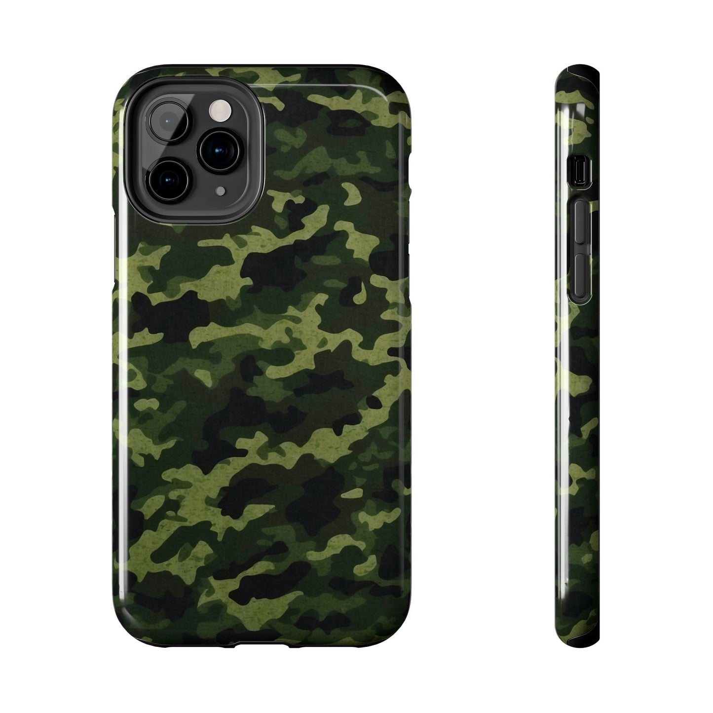 Dark Green Camouflage – iPhone Case, Rugged and Slim Design