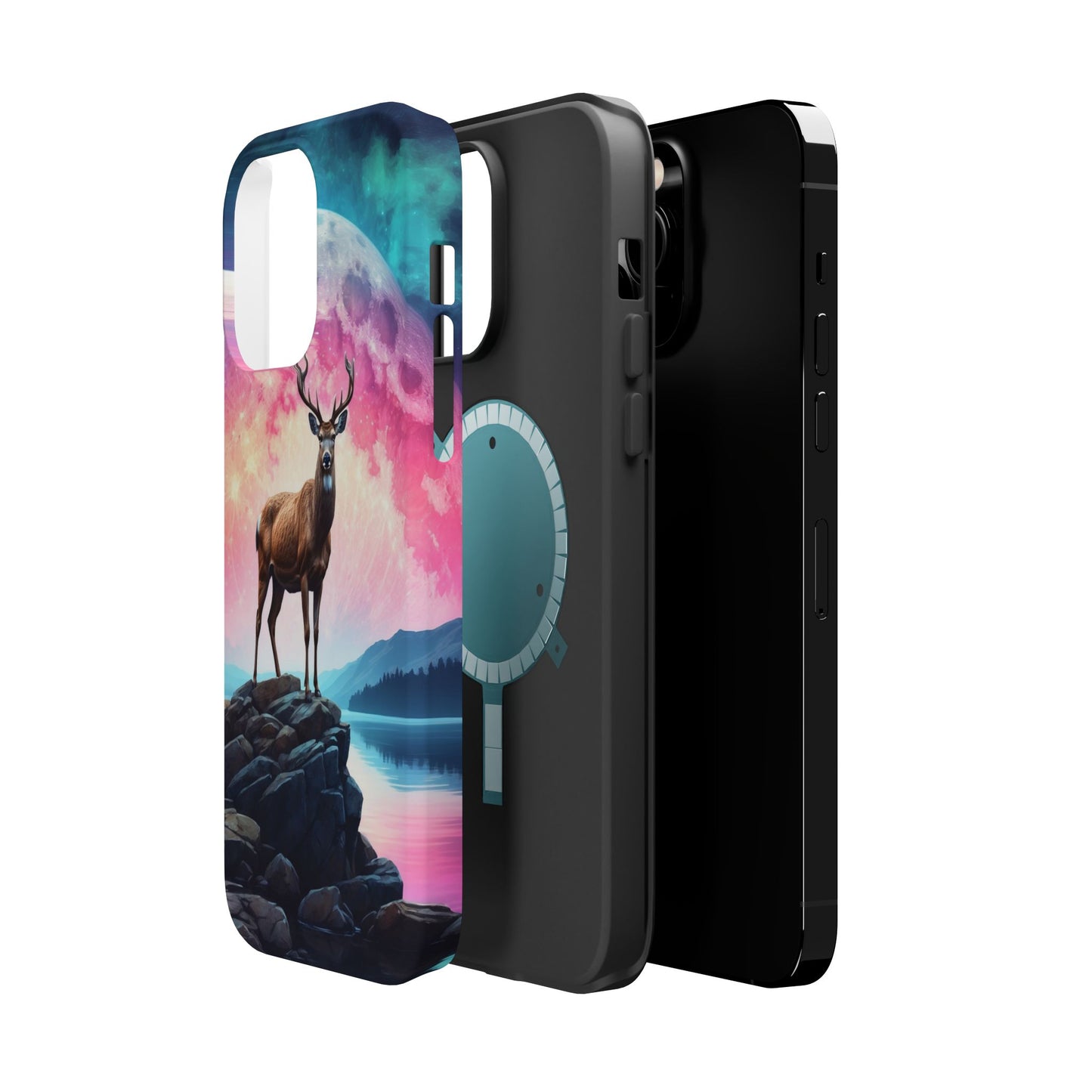 Vibrant Stag in Bloom – MagSafe iPhone Case