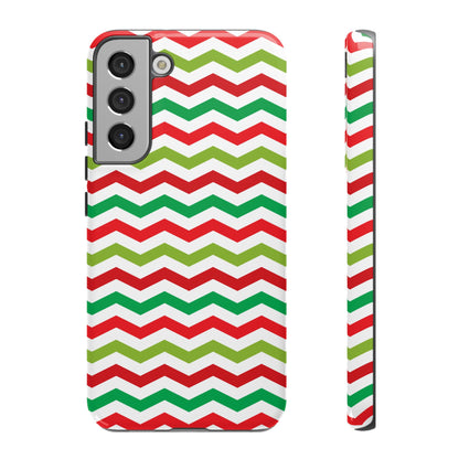 Vibrant Fiesta Chevron – Yellow Green, Green & Red Geometric Case