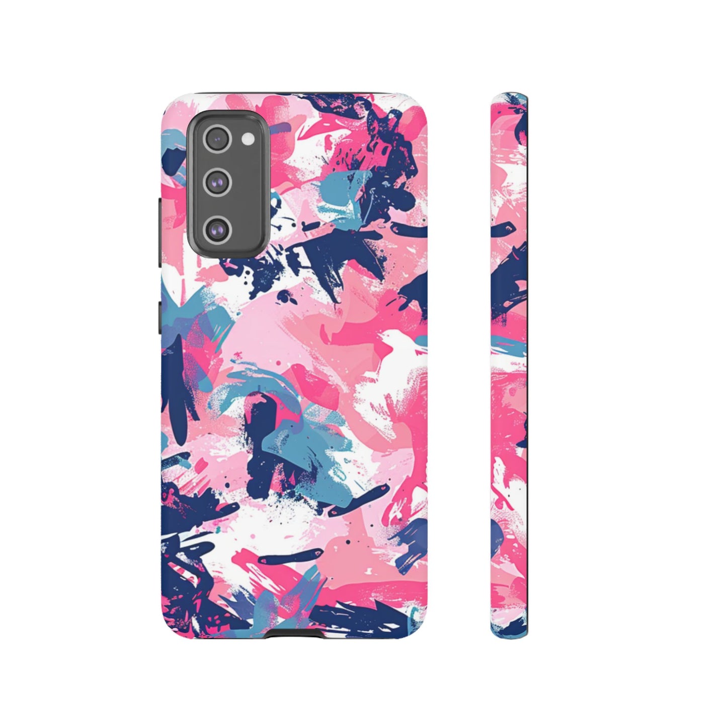 Vibrant Pink & Navy Abstract Splash – Samsung Galaxy Case