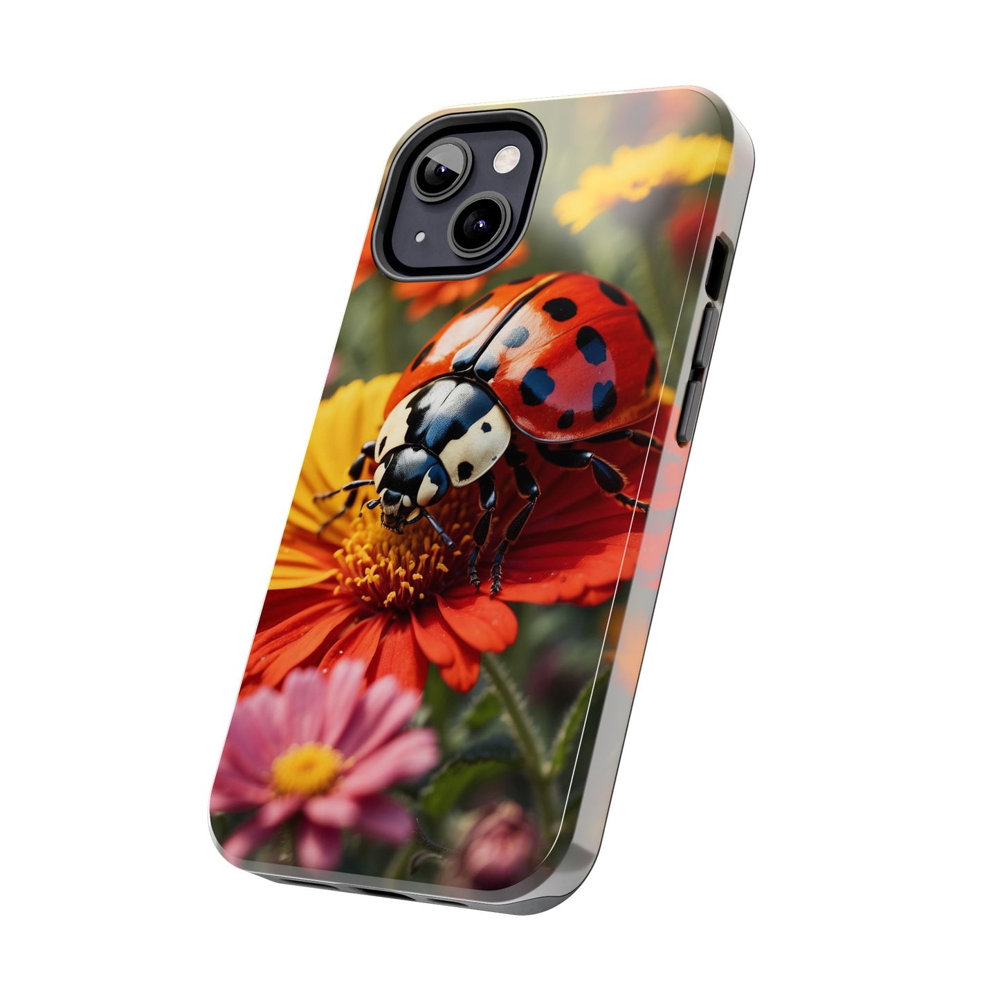 Ladybug on Orange Daisy - iPhone Series Case