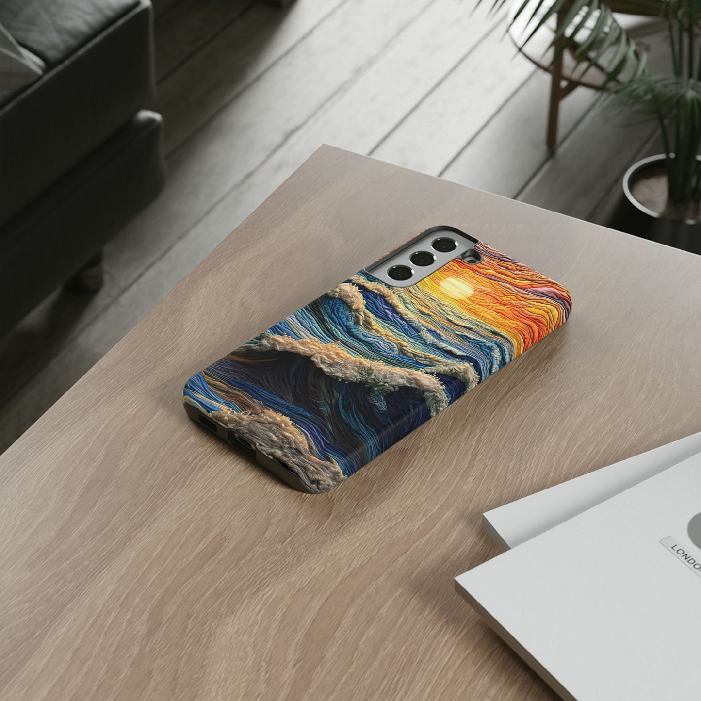 Textured Ocean Sunset Waves – Samsung Galaxy Series Case