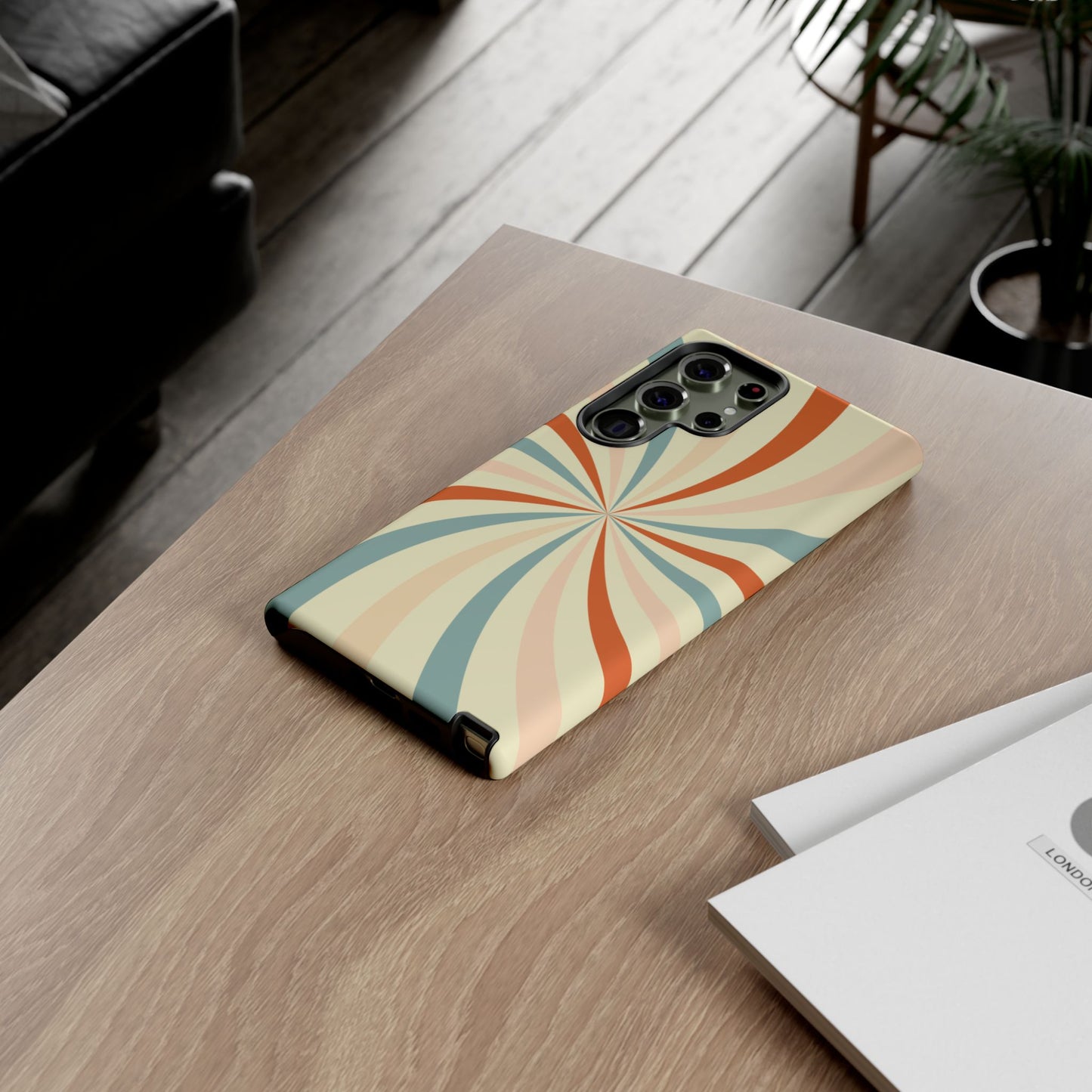 Retro Swirl Samsung Galaxy Case – Durable, Vintage-Inspired Design with Dual-Layer Protection