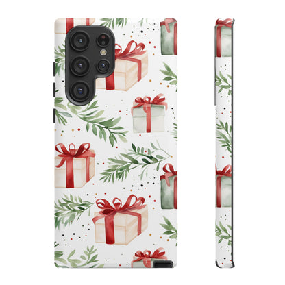 Watercolor Holiday Gifts & Greenery - Samsung Galaxy Series Case