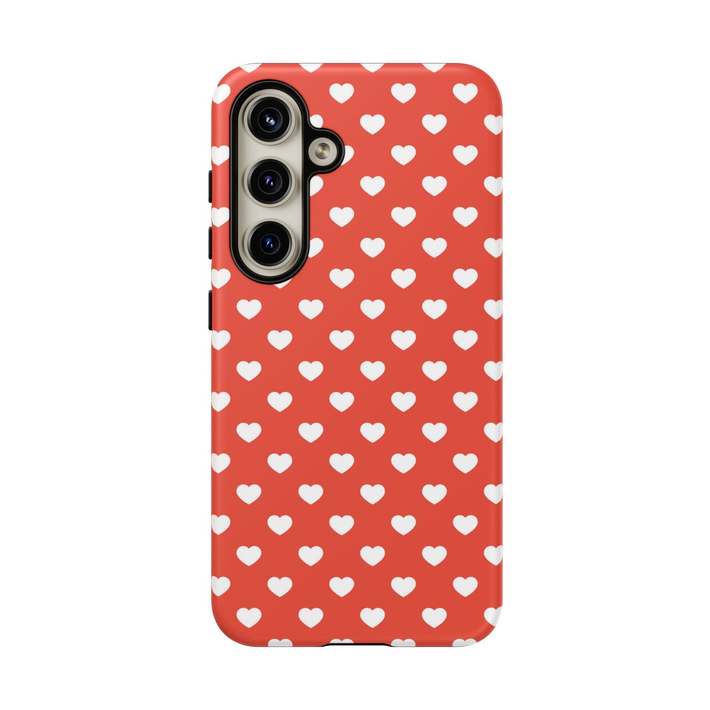 White Hearts on Red Samsung Case